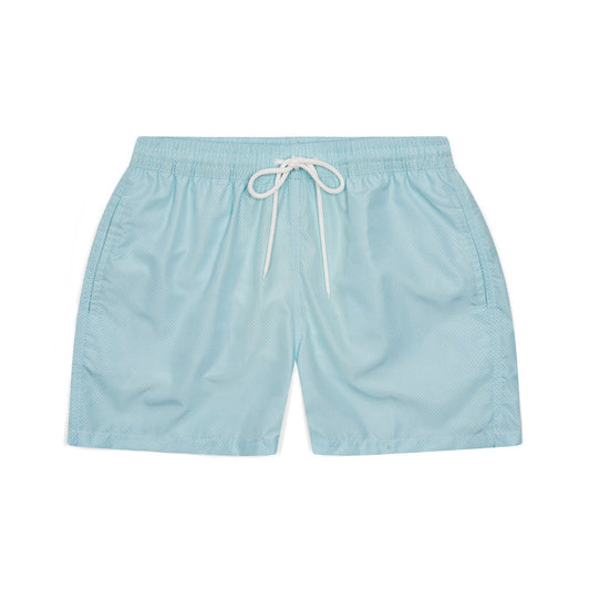 Swim Shorts in Mint Honeycomb Print
