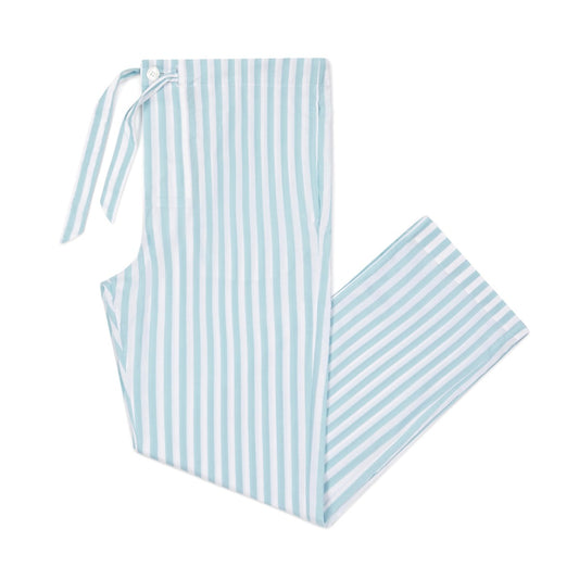 Tailored Fit Striped Batiste Pyjamas in Aqua and Orange