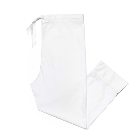 Tommy Plain Poplin Pyjamas in White Bottoms