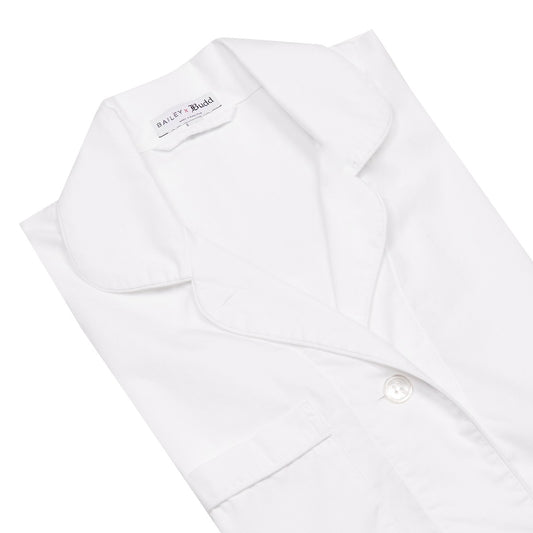 Tommy Plain Poplin Pyjamas in White