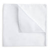 Plain Batiste Cotton Pocket Square in White
