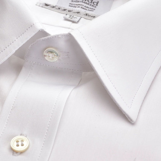 Plain Sea Island Shirt in White Collar